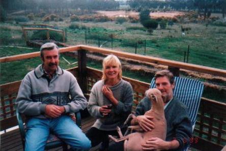 Peter at home 2nd June, 1998 with Ron Davenport,  Jane & Jupiter